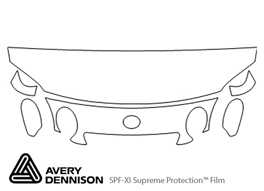 sc Avery Dennison Clear Bra Hood Precut PPF Diagram