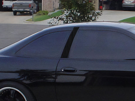 lexus sc 1992-2000 Brushed Aluminum Black Pillar Cover Diagram