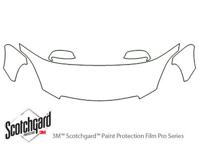 sc 3M Clear Bra Hood Precut PPF Diagram