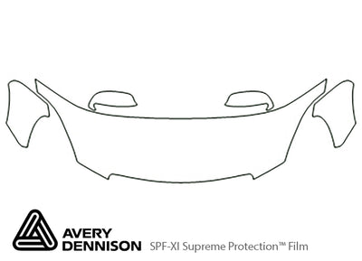 sc Avery Dennison Clear Bra Hood Precut PPF Diagram
