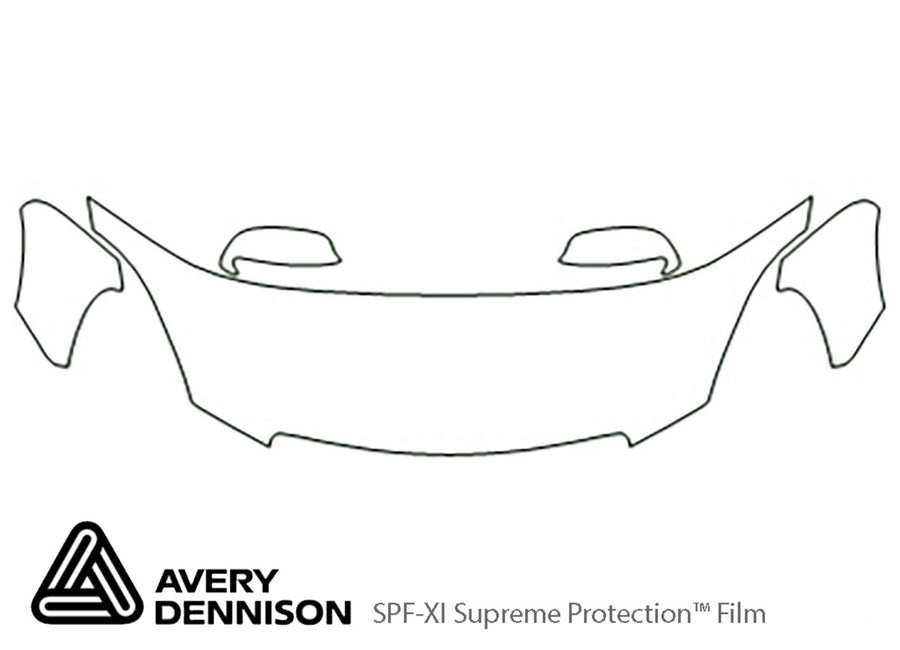 sc Avery Dennison Clear Bra Hood Precut PPF Diagram