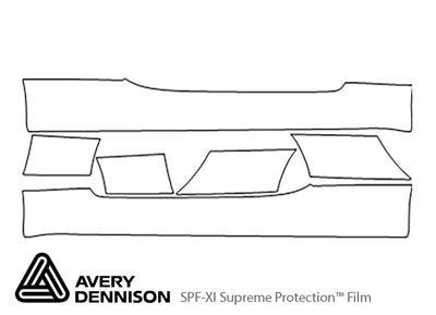sc Avery Dennison Clear Bra Door Cup Precut PPF Diagram