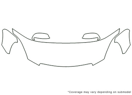 sc 3M Clear Bra Hood Precut PPF Diagram