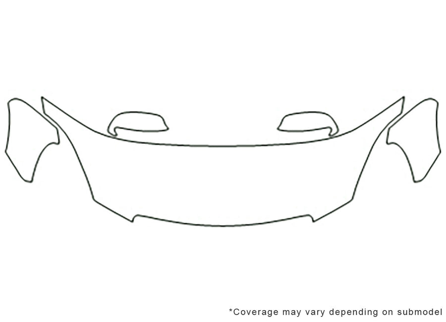 sc 3M Clear Bra Hood Precut PPF Diagram