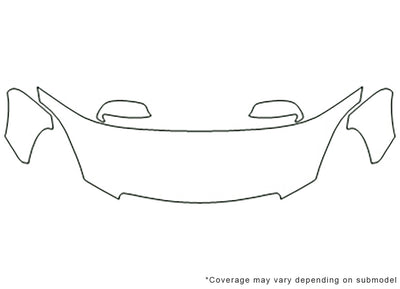 sc Avery Dennison Clear Bra Hood Precut PPF Diagram
