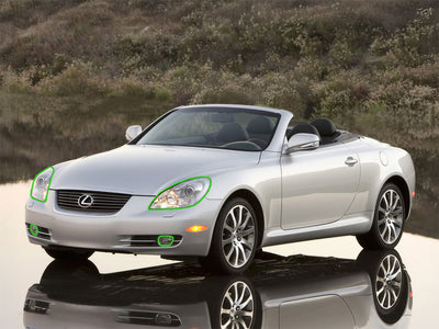 lexus sc 2002-2010 Headlight Protection Installation Location