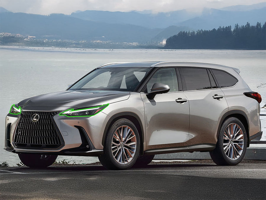 lexus tx 2024-2025 Headlight Protection Installation Location
