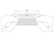 tx Avery Dennison Clear Bra Bumper Precut PPF Diagram