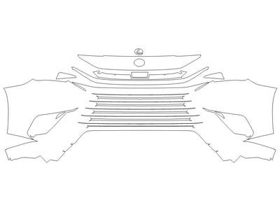 tx Avery Dennison Clear Bra Bumper Precut PPF Diagram