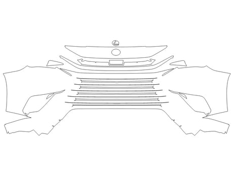 tx Avery Dennison Clear Bra Bumper Precut PPF Diagram