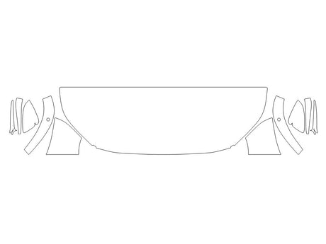 tx 3M Clear Bra Hood Precut PPF Diagram
