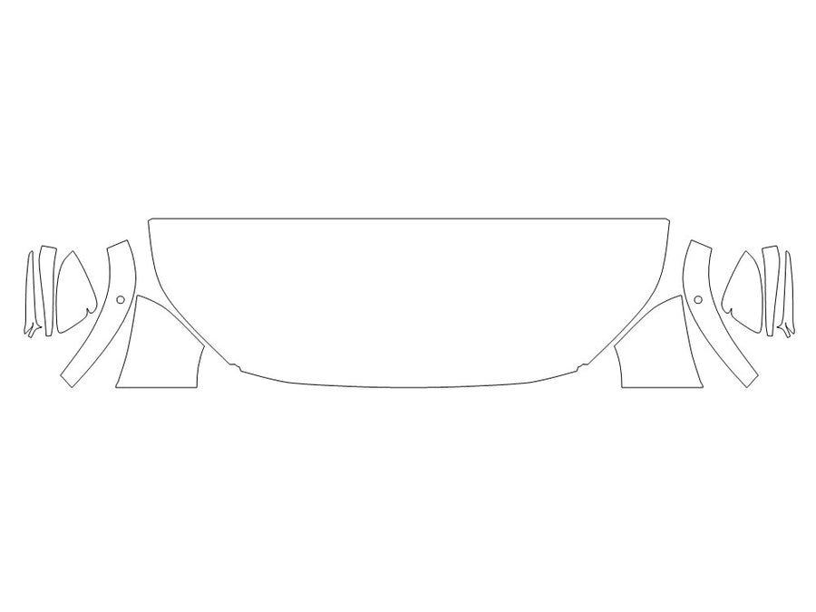 tx 3M Clear Bra Hood Precut PPF Diagram