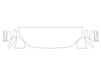 tx Avery Dennison Clear Bra Hood Precut PPF Diagram