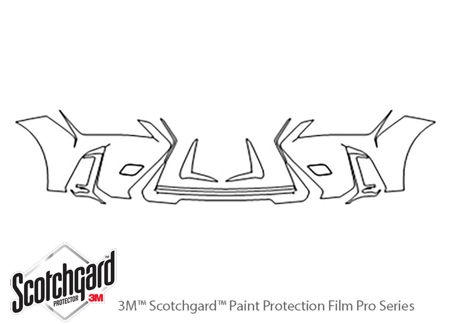 ux 3M Clear Bra Bumper Precut PPF Diagram