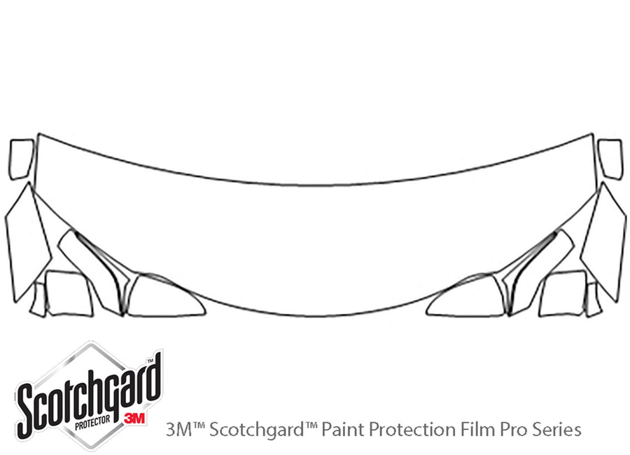 ux 3M Clear Bra Hood Precut PPF Diagram