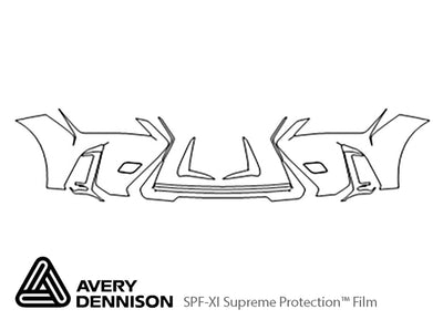 ux Avery Dennison Clear Bra Bumper Precut PPF Diagram