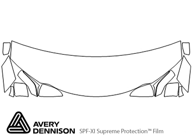 ux Avery Dennison Clear Bra Hood Precut PPF Diagram