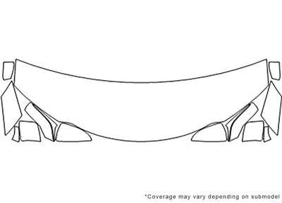ux Avery Dennison Clear Bra Hood Precut PPF Diagram