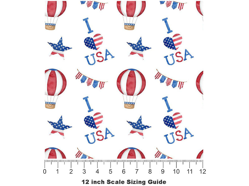 Lift Off Americana Vinyl Film Pattern Size 12 inch Scale~Rwraps Lift Off Americana Sizing Chart~3