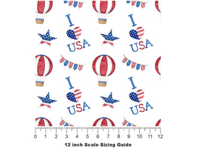Lift Off Americana Vinyl Film Pattern Size 12 inch Scale~Rwraps Lift Off Americana Sizing Chart~3