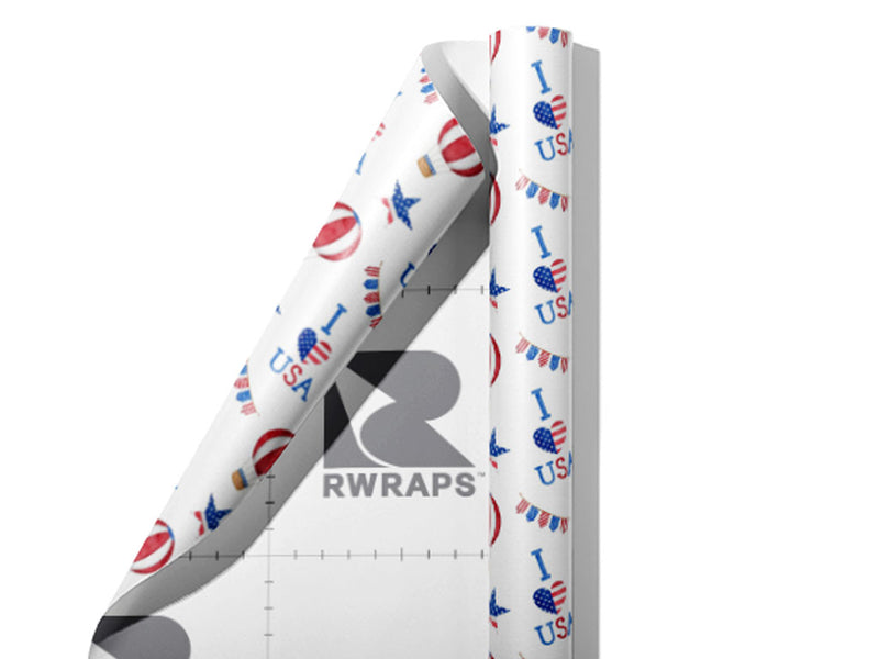 Lift Off Americana Wrap Film Sheets~Rwraps Series 914 Lift Off Americana Scrolled Sheet~4