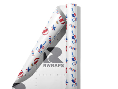 Lift Off Americana Wrap Film Sheets~Rwraps Series 914 Lift Off Americana Scrolled Sheet~4