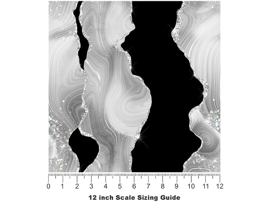 Light Appears Gemstone Vinyl Film Pattern Size 12 inch Scale~Rwraps Light Appears Gemstone Sizing Chart~2