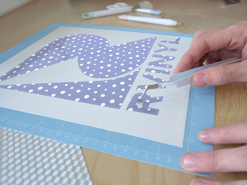 light blue polka dot Easy Weed Craft Vinyl