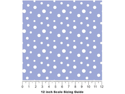 Light Blue Polka Dot Vinyl Film Pattern Size 12 inch Scale~Rwraps Light Blue Polka Dot Sizing Chart~2