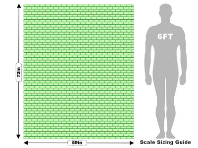 Light Green Brick Vehicle Wrap Scale~Rwraps Series 914 Light Green Brick Measurements~2