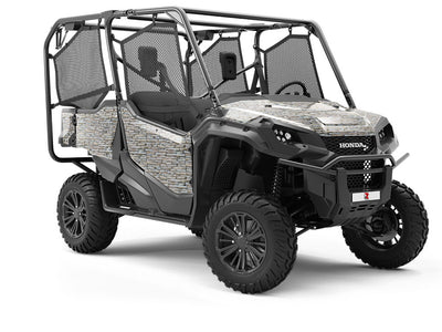 Light Grey Brick Utility Vehicle Vinyl Wrap
