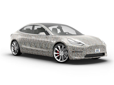 Light Grey Brick Vehicle Vinyl Wrap
