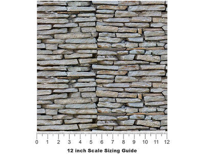 Light Grey Brick Vinyl Film Pattern Size 12 inch Scale~Rwraps Light Grey Brick Sizing Chart~3