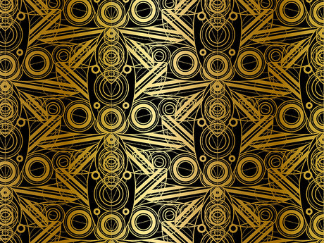 Like Clockwork Art Deco Vinyl Wrap Pattern~Rwraps Series 914 Digitally Printed Vinyl Wrap~0