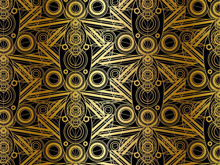 Like Clockwork Art Deco Vinyl Wrap Pattern~Rwraps Series 914 Digitally Printed Vinyl Wrap~0