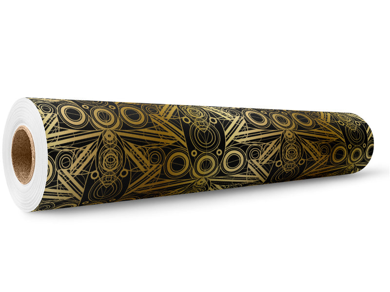 Like Clockwork Art Deco Wrap Film Wholesale Roll~Rwraps Series 914 Digitally Printed Vinyl Roll~5