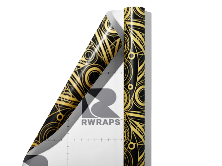 Like Clockwork Art Deco Wrap Film Sheets~Rwraps Series 914 Like Clockwork Art Deco Scrolled Sheet~3