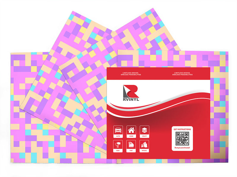 lilac bouquet pixel Craft Vinyl Sheet Pack
