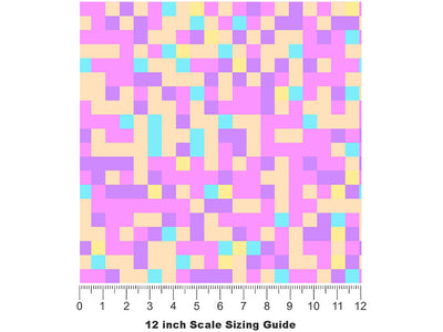 Lilac Bouquet Pixel Vinyl Film Pattern Size 12 inch Scale~Rwraps Lilac Bouquet Pixel Sizing Chart~2