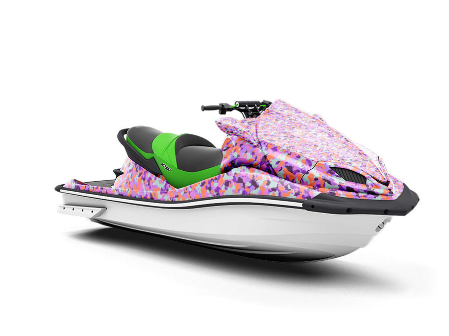 Lilac Flecktarn Camouflage Jet Ski Vinyl Customized Wrap