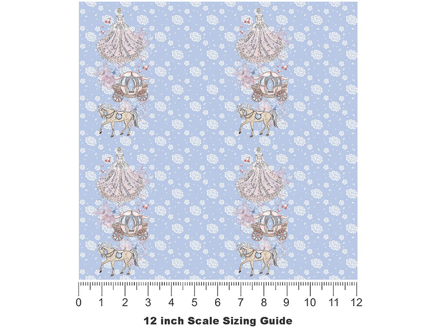 Lilly Carriage Fantasy Vinyl Film Pattern Size 12 inch Scale~Rwraps Lilly Carriage Fantasy Sizing Chart~2