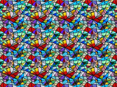 Lily Pads Stained Glass Vinyl Wrap Pattern~Rwraps Series 914 Digitally Printed Vinyl Wrap~0