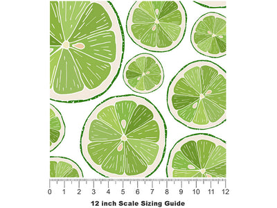 Lima  Fruit Vinyl Film Pattern Size 12 inch Scale~Rwraps Lima  Fruit Sizing Chart~2