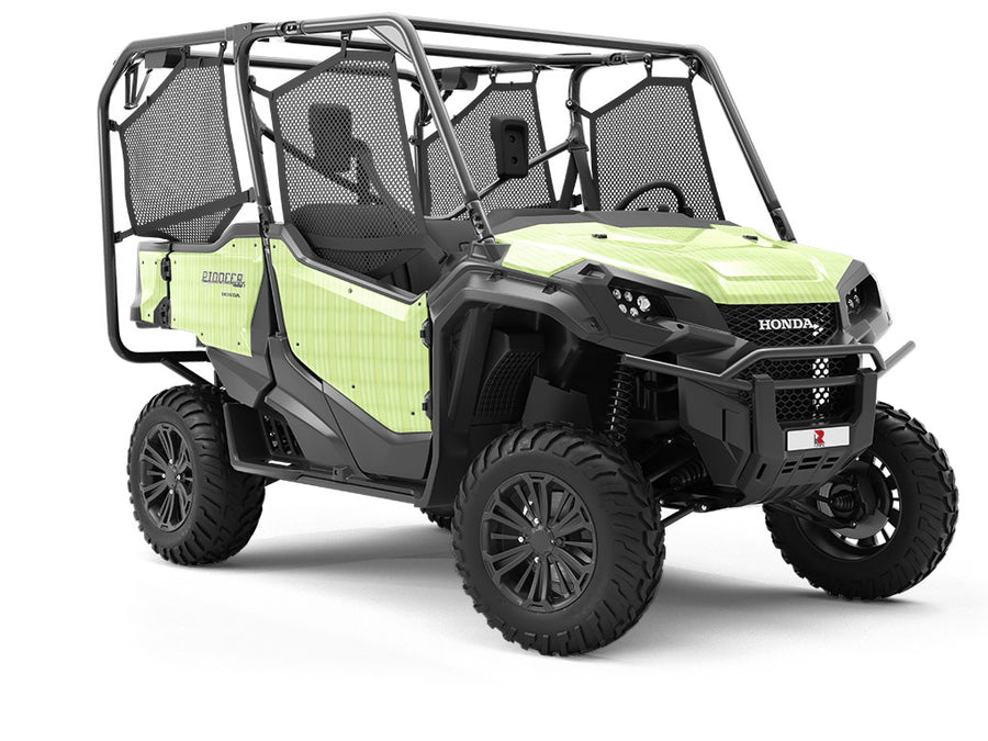Lime  Wood Plank Utility Vehicle Vinyl Wrap