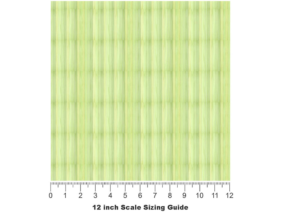 Lime  Wood Plank Vinyl Film Pattern Size 12 inch Scale~Rwraps Lime  Wood Plank Sizing Chart~3