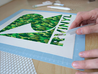 lime hunter camouflage Easy Weed Craft Vinyl