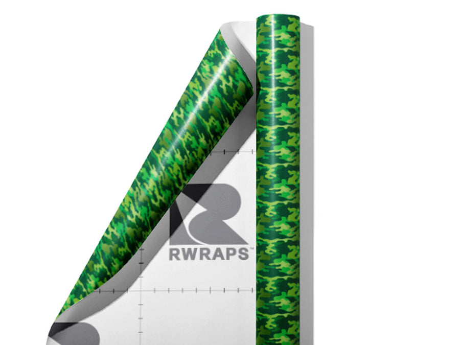 Lime Hunter Camouflage Wrap Film Sheets~Rwraps Series 914 Lime Hunter Camouflage Scrolled Sheet~3