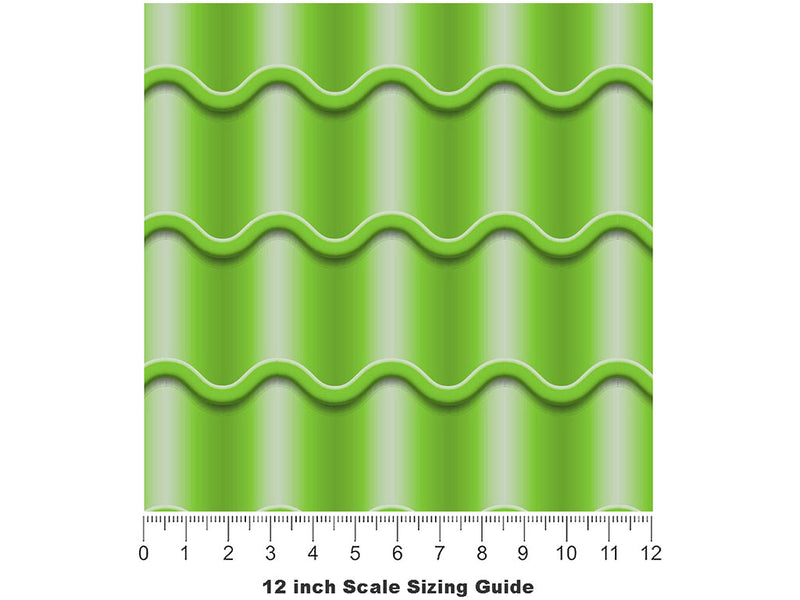 Lime Tile Vinyl Film Pattern Size 12 inch Scale~Rwraps Lime Tile Sizing Chart~3