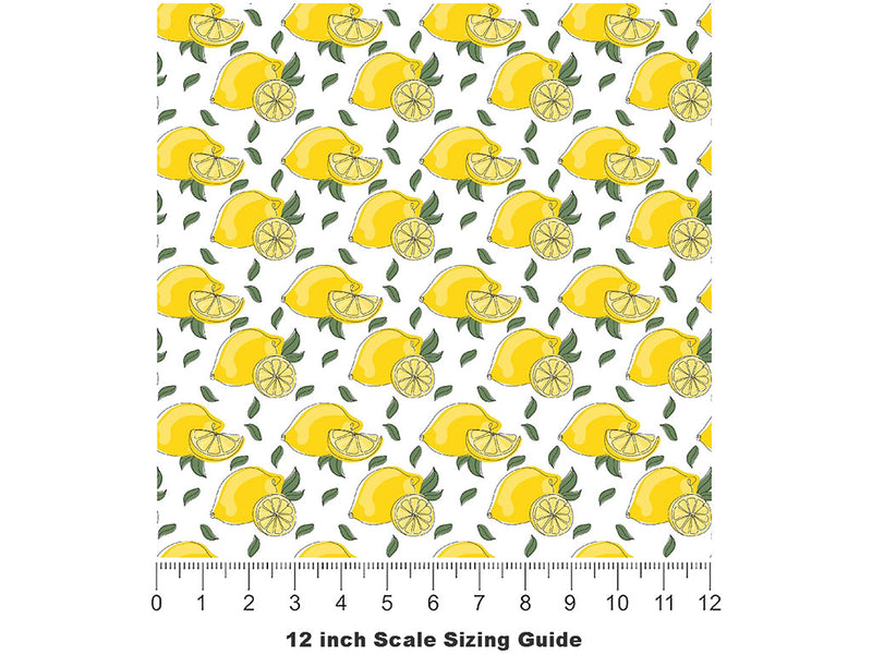 Limoncello  Fruit Vinyl Film Pattern Size 12 inch Scale~Rwraps Limoncello  Fruit Sizing Chart~2