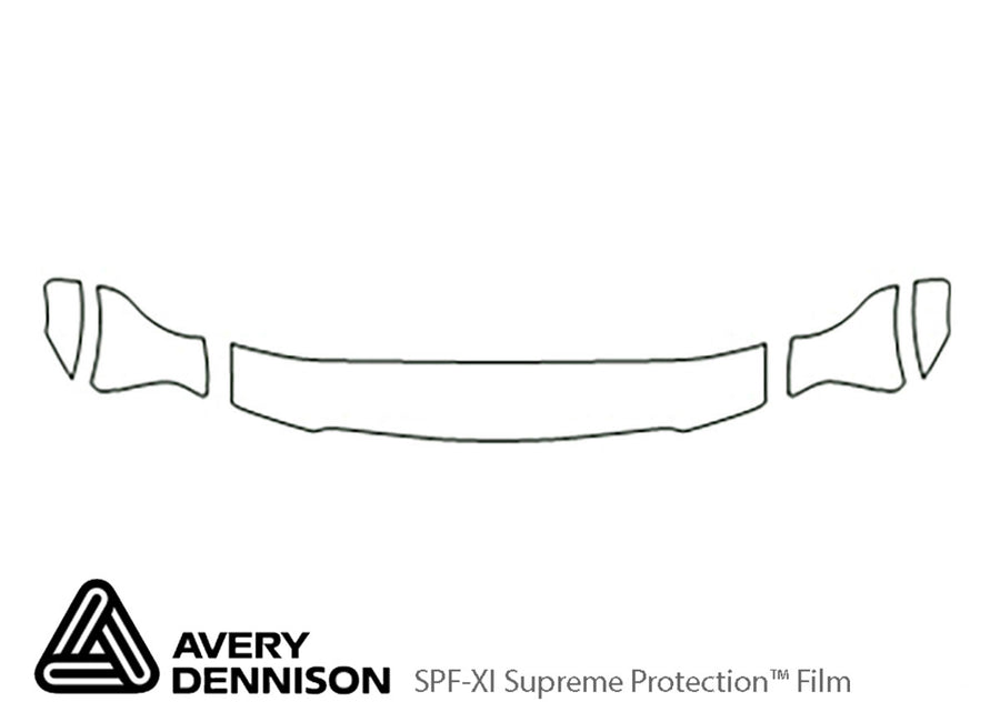 aviator Avery Dennison Clear Bra Hood Precut PPF Diagram